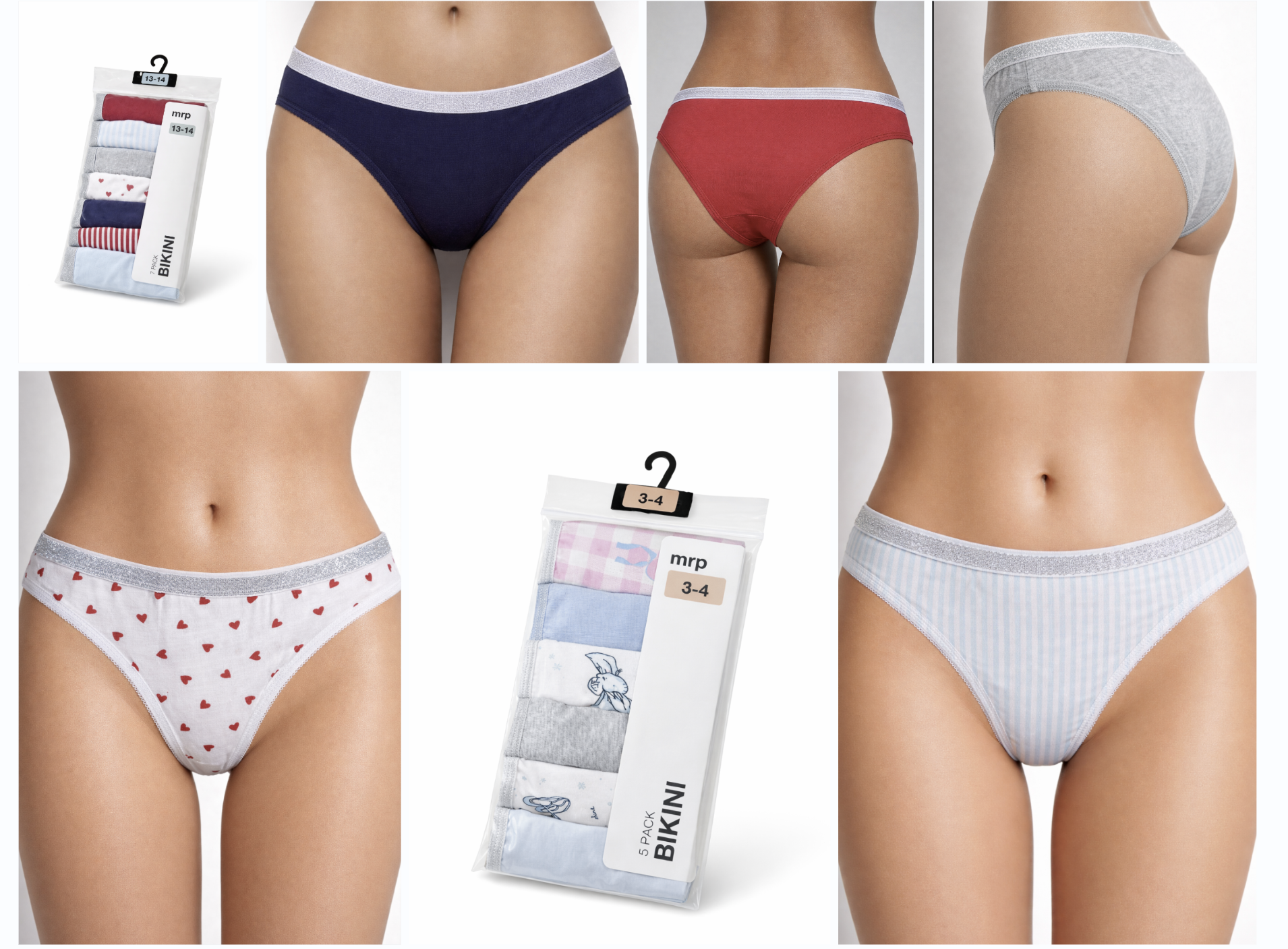 Girls bikini underwear pack