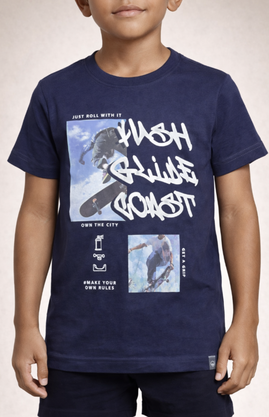 Boys navy graphic t-shirt