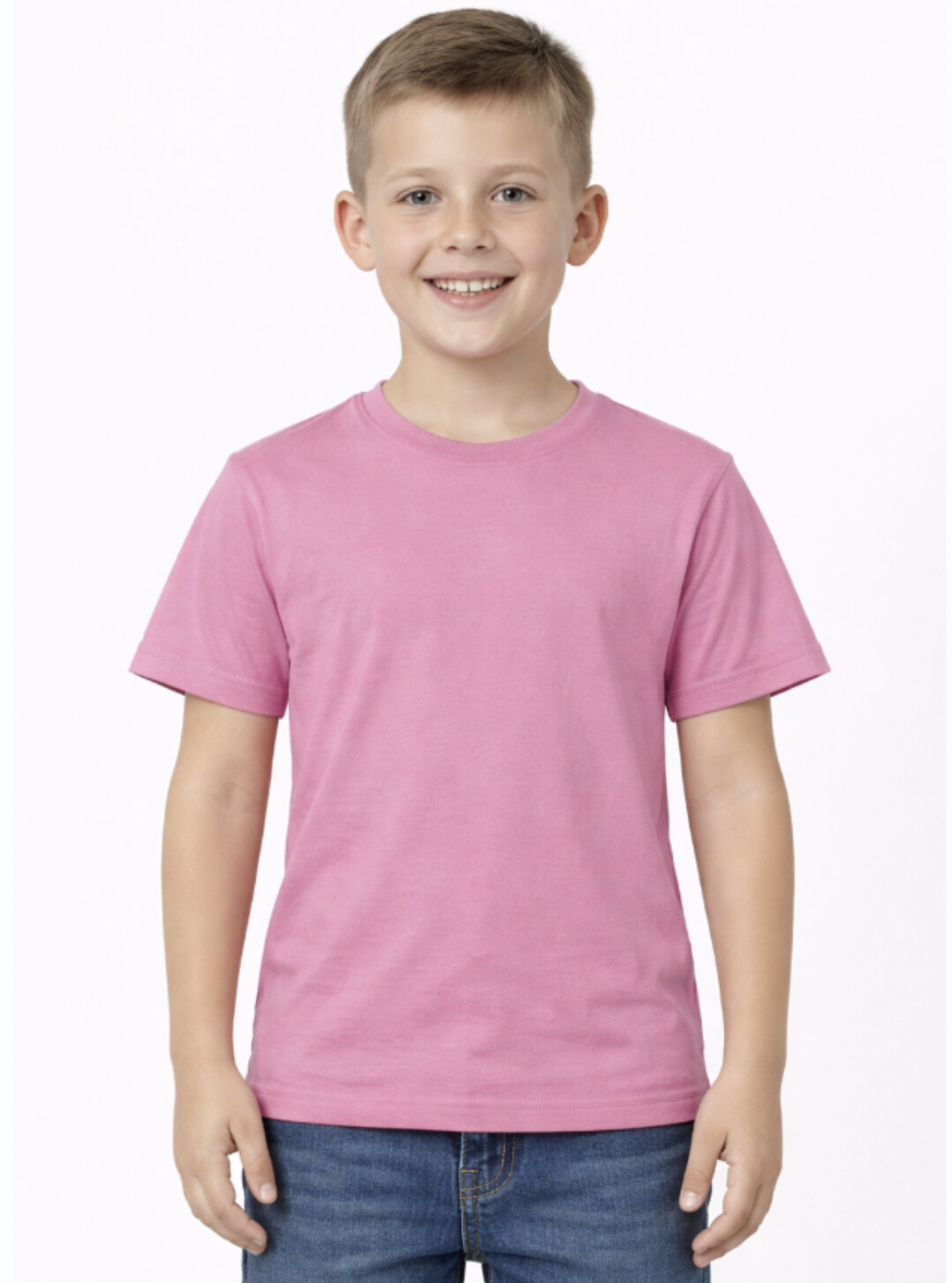 Boys pink plain t-shirt